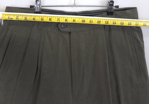 Ermenegildo Zegna Pants Mens 35x38 Made In Italy Pleated Dress Lyocell - Picture 7 of 13