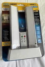 slim beam under cabinet lights w/ remote control and charging dock. 2 pack. 