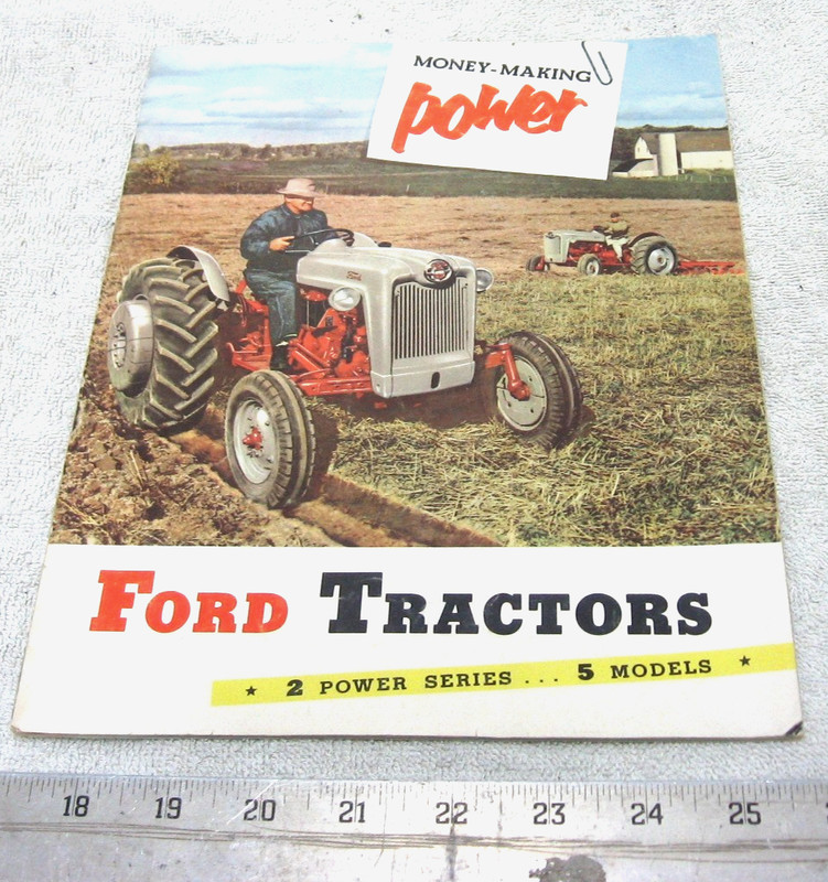 1954 FORD TRACTOR 2 POWER SERIES 5 MODELS 640 650 660 850 860 BROCHURE ORIGINAL