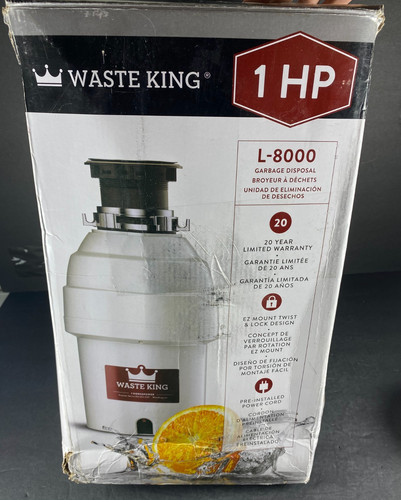 Waste King Garbage Disposal for Kitchen Sink W/Cord, Food Waste Disposer, L-8000