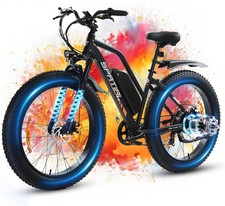 SPATIAL Parrot Electric Bicycle 250W 13Ah 26" City E Bike 4.0'' Fat Tire 7-Speed