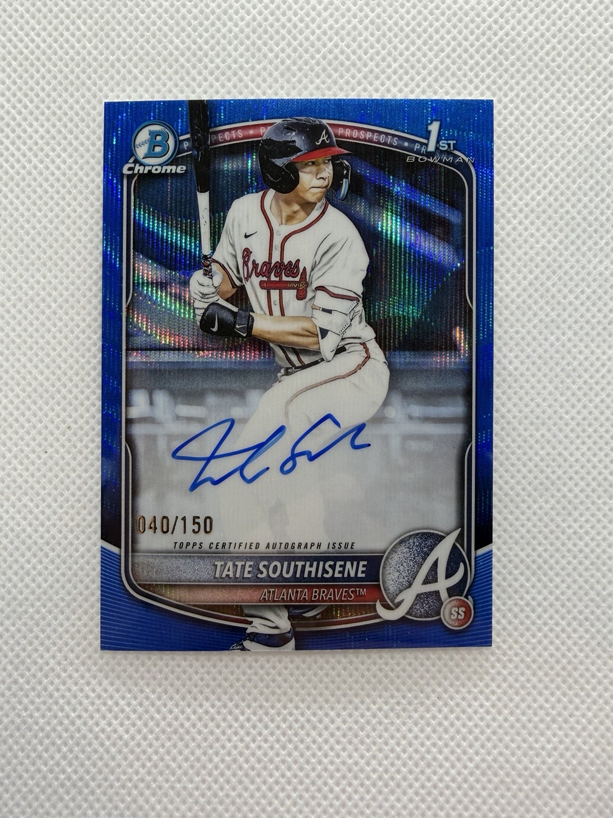 2025 Bowman Draft Chrome Tate Southisene /150 Blue Wave Auto CPA-TS DA1