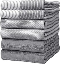 Premium Kitchen Towels 20 x 28 6 Pack Large Cotton Dish Towel Highly Absorbent