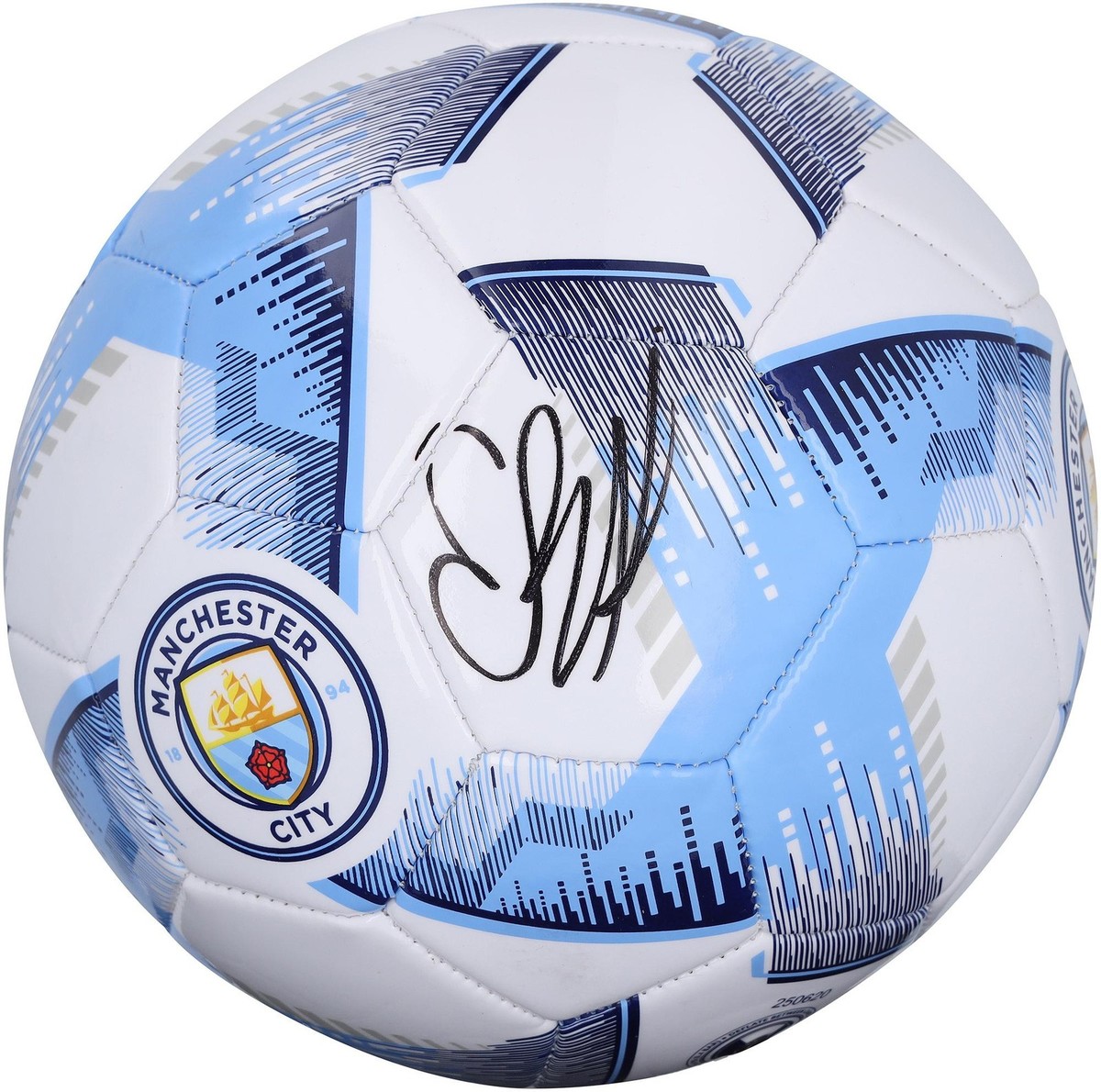 Erling Haaland Manchester City Signed Manchester Blue & Gray Logo