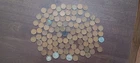 lot of 100 unsearched wheat pennies, 2 Buffalo Nickels & one 1928 Liberty Dime