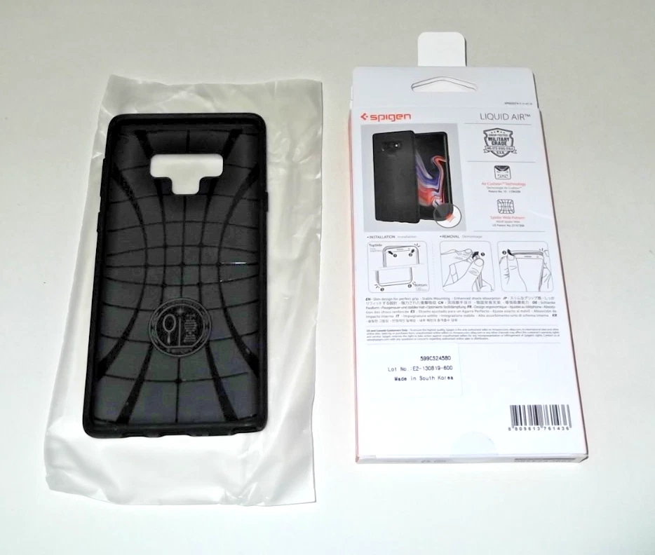 Funda Spigen Liquid Air Negra Samsung Galaxy Note 9 Nueva en Caja Foto 2 de 4