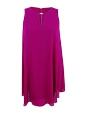 Vince Camuto Women's Sleeveless Keyhole Flyaway Dress (2, Berry) 828659977210