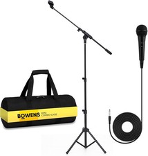 Bowens Dynamic Microphone for Singing with Adjustable Mic Stand 18  70  , 17" B