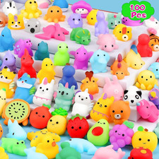 100Pcs Mochi Squishy Toys, Kawaii Squishies Fidget Toys Pack - Stress Relief Toy
