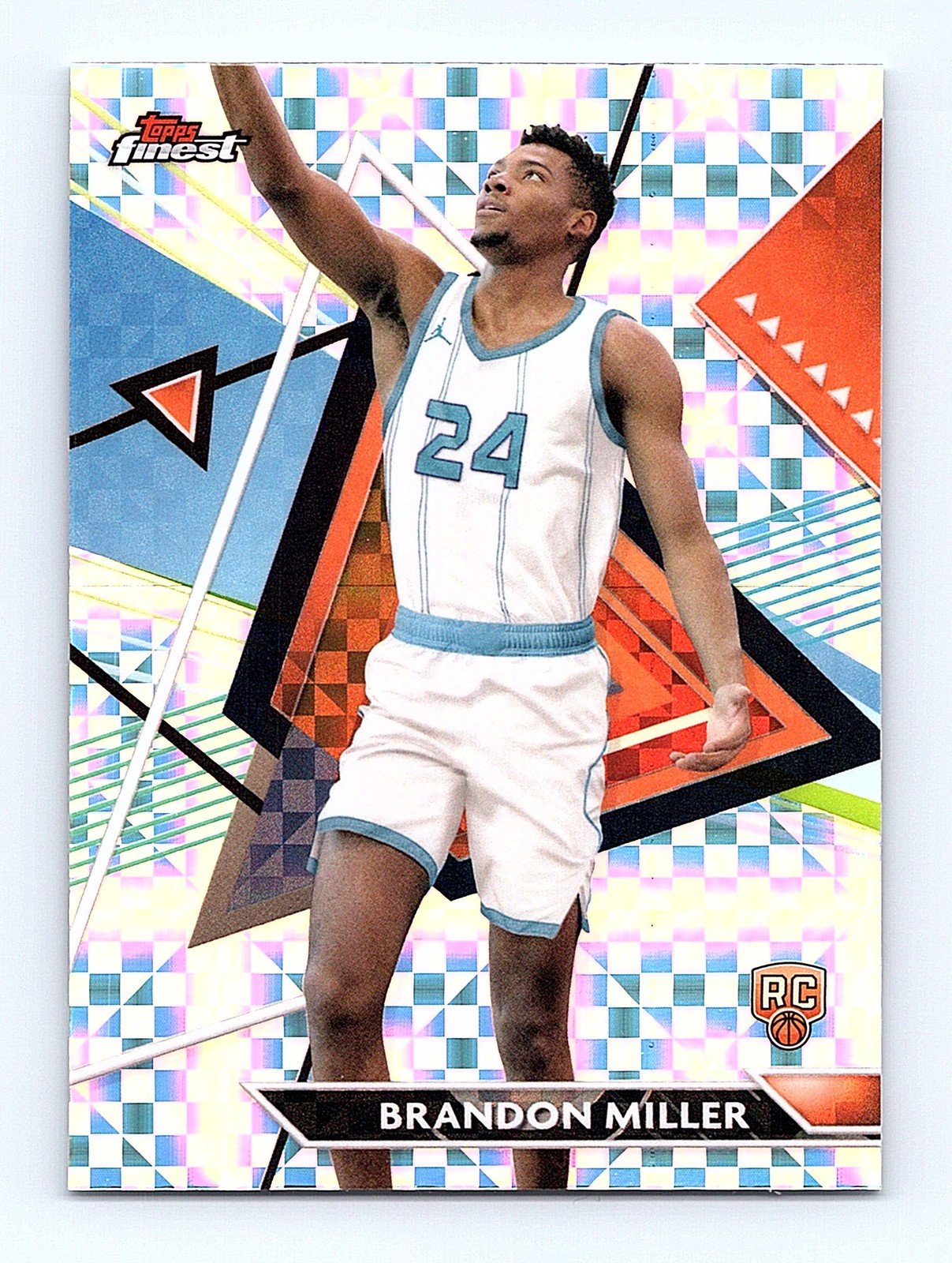 2023-24 Finest #176 Brandon Miller Checkerboard Refractors Rookie