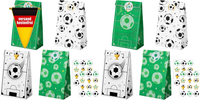 woric 20 StüCk PapiertüTen Fussball, 4 Stile FußBall Mitgebsel TüTen Geburtstags