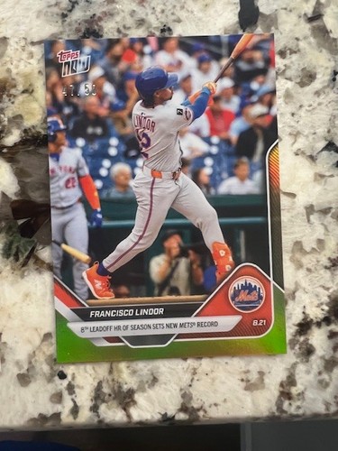 2025 TOPPS NOW MLB GOLD FOIL PARALLEL CARD 47/50 NY METS FRANCISCO LINDOR #589