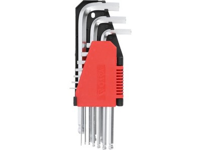 Yato Sechskant-Stiftschlüsselsatz Kugel 10tlg. 2-12mm CrV YT-0509