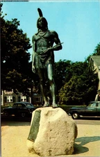 Statue Of Massasoit Plymouth Massachusetts Unposted Postcard