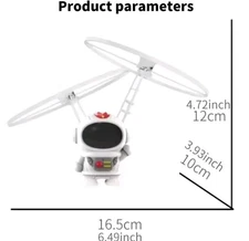 New Rechargeable White Flying Astronaut Drone Remote Control Led Multi Lights