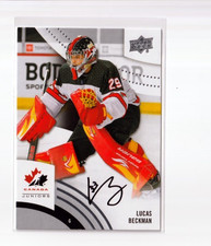 LUCAS BECKMAN autographed SIGNED '25 Upper Deck TEAM CANADA  card #6