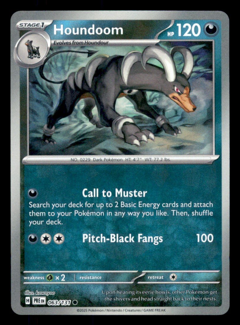 Houndoom Normal Common SV: Prismatic Evolutions 063/131 NM