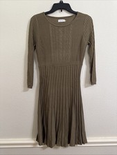 Calvin Klein, Brown Sweater Dress, Size Large