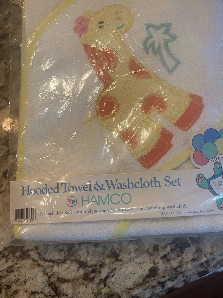 Juego de toallas y paños con capucha jirafa de colección para bebé/niño pequeño Foto 2 de 3