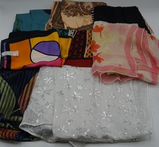 Lot of 8 Vintage  Modern Scarves Wraps - Echo, Vera, Snowflake, Paisley Floral