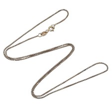 Vintage Italy Sterling Silver 925 Box Chain Necklace 18"