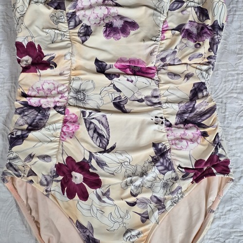 Seafolly Anthropologie Swimsuit Size 18 One Piece Floral Cage Back Plus Size - Picture 5 of 14