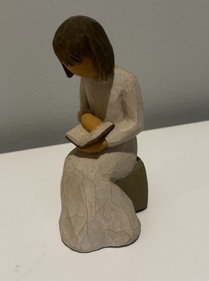 Willow Tree Wisdom Figurine Hand Painted Resin by Susan Lordi 2003 5in