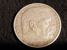 2 Reichsmark 1938 A, Hindenburg, mit HK, großer Reichsadler, Silber, dt. Reich.