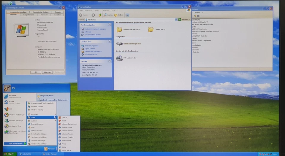 FUJITSU Windows XP Gamer PC 500GB Computer i5 HD COM 4x 3,6GHz 4GB GT 1GB RS 232 - Bild 3 von 4