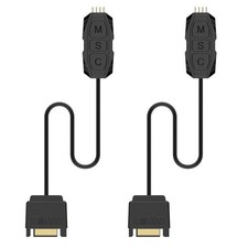 2 Stück 5V ARGB 3-Pin Lichtsteuerung mit Lüftergeschwindigkeit und Farbeinstellung