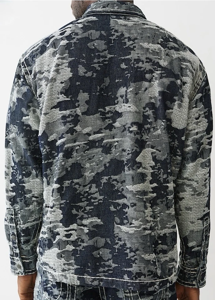 NEW TRUE RELIGION JACQUARD SUPER T WESTERN SHIRT~L - Image 3 of 4