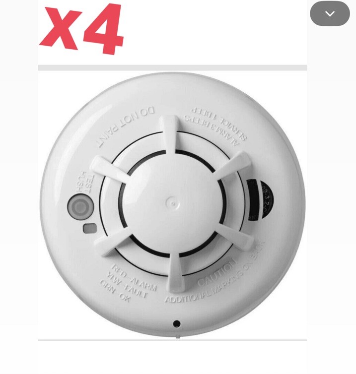 Lot of 4 ***** DSC WS4936 Wireless Photoelectric Smoke Detector