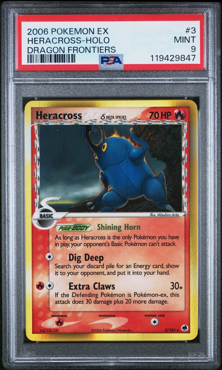 2006 POKEMON EX DRAGON FRONTIERS #3 HERACROSS-HOLO PSA 9 | eBay