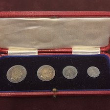 1905 Edward VII Maundy Money Set In Box Very Attractive Eye Pleasing Toning