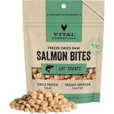 Freeze-Dried Salmon Bites Cat Treats Raw Protein Grain Free All Life Stages