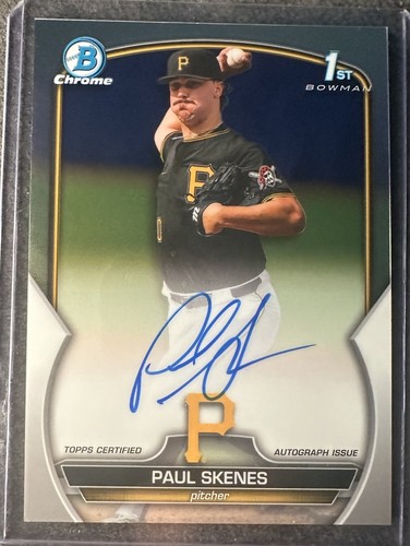 Topps 2023 Bowman Draft Paul Skenes Chrome 1st Bowman Auto CDA-PS Pirates
