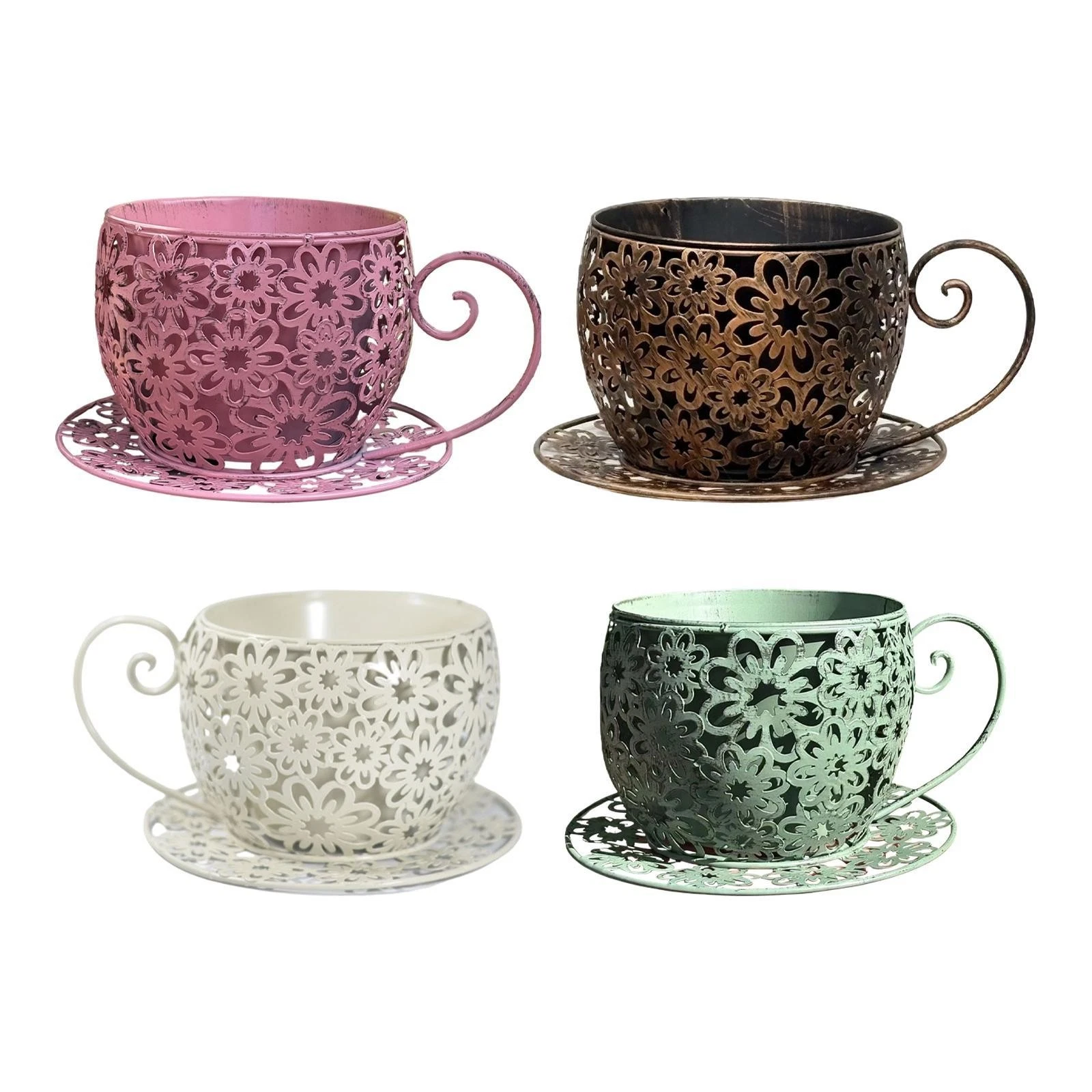 Planter Pot Outdoor Table Centerpiece Flowerpot for Garden Courtyard Cabinet