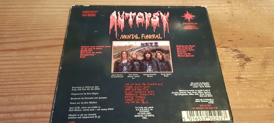 Autopsy - Mental Funeral - Original 1st press CD von 1991 - Digipack - Bild 3 von 3
