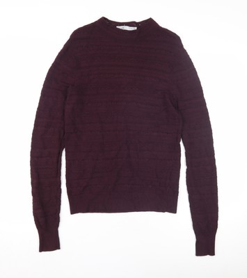 Oasis Damen Pullover Lila Rundhals, S, Langarm Strick