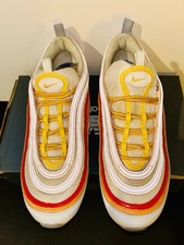 Nike Air Max 97 Men's Low Top Lace Up White Yellow Red Sneaker 2020 CW5588-001