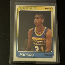 Fleer Reggie Miller Rookie #57 1988-89 Indiana Pacers Basketball Card Base Set