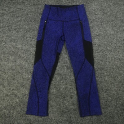 Lululemon Leggings Womens 4 Blue Rush Hour 21'' Crop Luxtreme W6AAYS Yoga Gym