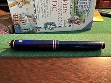 Vintage Wahl Eversharp Fountain Pen Blue Gold Trim   14k Nib