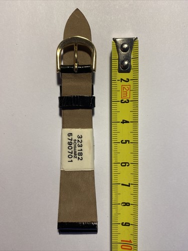 Uhrenarmband Echt Leder Art Kroko schwarz 20mm NEU! - Bild 2 von 2
