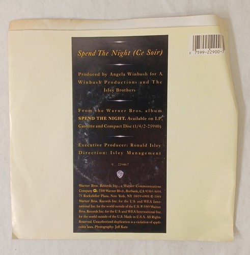 The Isley Brothers - Spend the Night (Ce Soir) - 45 RPM 7" Vinyl Record VG+-VG++ - Picture 3 of 7