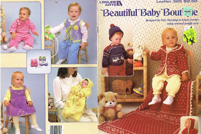 Beautiful Baby Boutique Knit Crochet Pattern 1984 Vintage Leisure Arts
