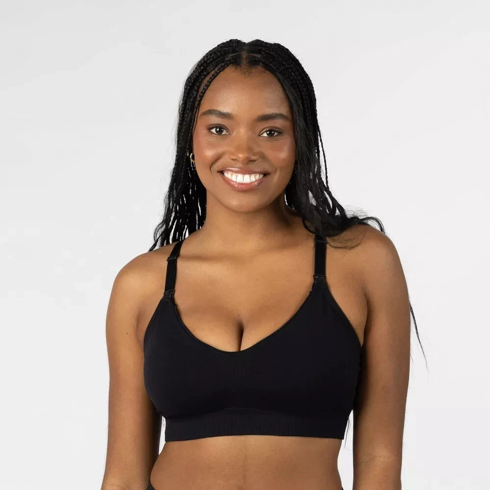 Kindred Bravely Women's Sports Pumping & Nursing Bra with Extender Black  Medium