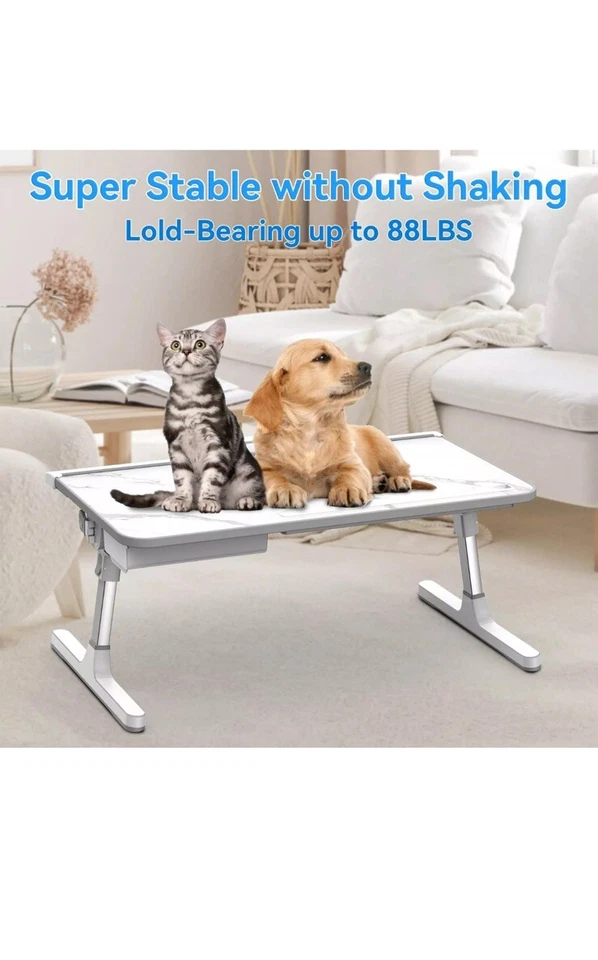 Laptop Bed Tray Table, Adjustable Sturdy Laptop Stand for Bed with Premium Ma... - Image 3 of 4