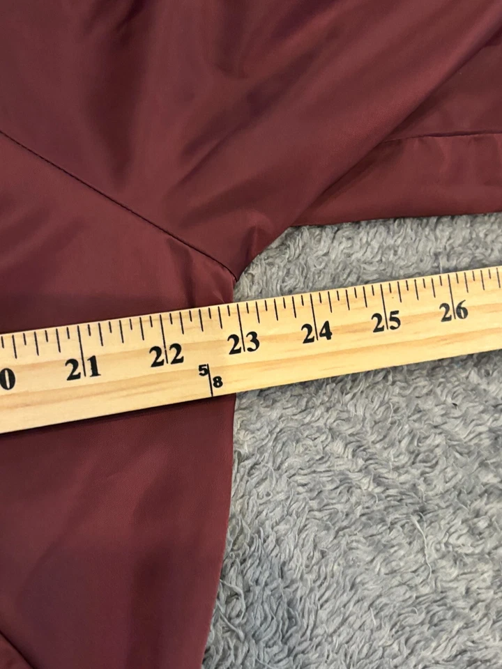 Chaqueta Bomber Free People Mujer Pequeña Roja Granate Cremallera Completa Forrada Preppy Informal Foto 3 de 4