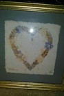 (2) Wall Art Pictures Frame Heart Shaped Pressed Flowers "Wildflowers" * Letitia — photo 3